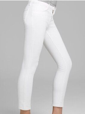 J Brand White Denim Jeans “Cropped Rail” Discontinued Size 29